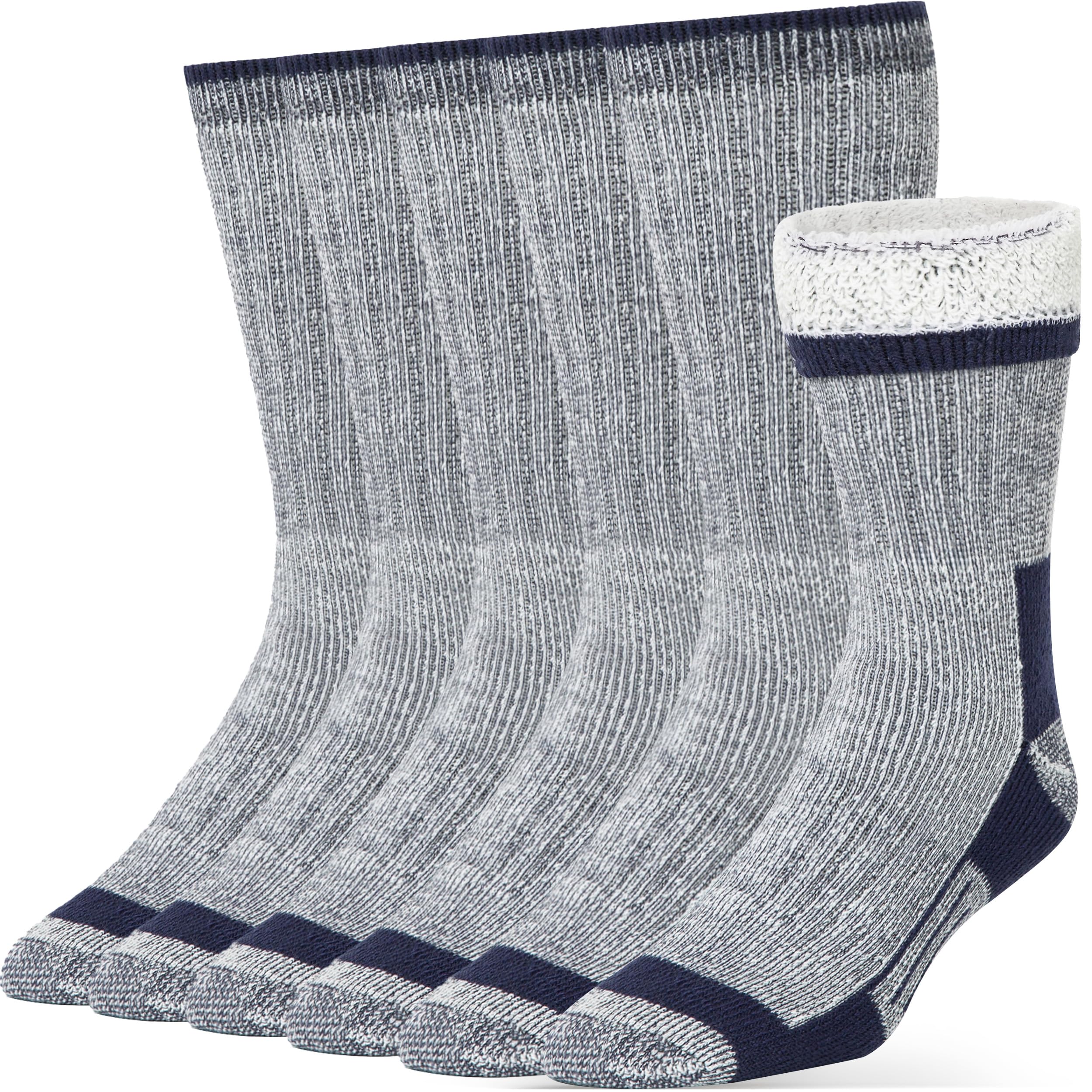 Alvada Merino Wool Hiking Socks Thermal Warm Crew Winter Boot Sock For Men & Women 3 Pairs