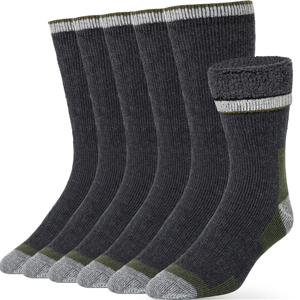 Alvada Merino Wool Hiking Socks Thermal Warm Crew Winter Boot Sock For Men & Women 3 Pairs