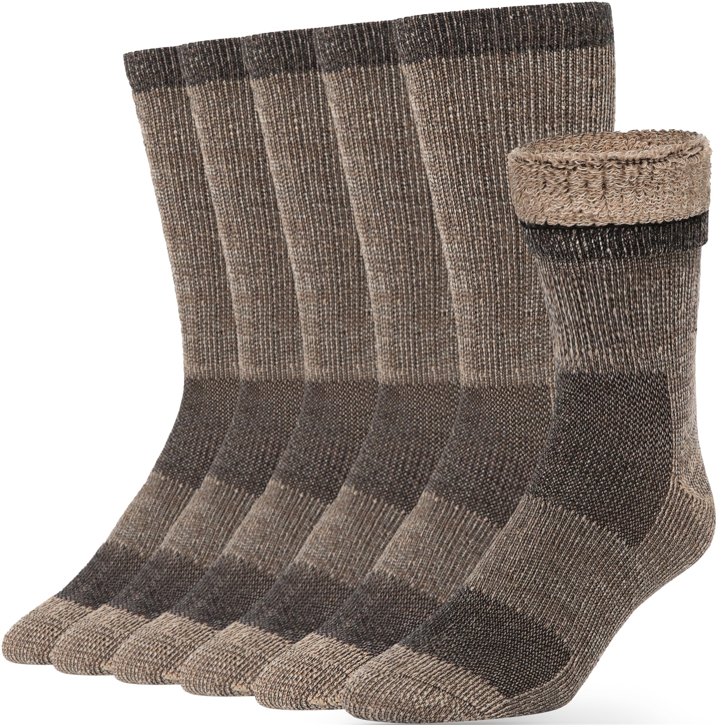 Alvada Merino Wool Hiking Socks Thermal Warm Crew Winter Boot Sock For Men & Women 3 Pairs